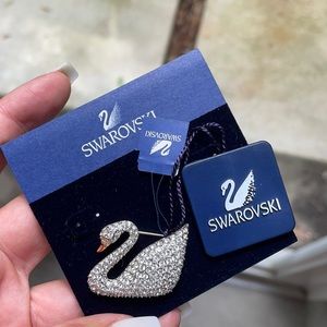 Swarovski Swan Brooche